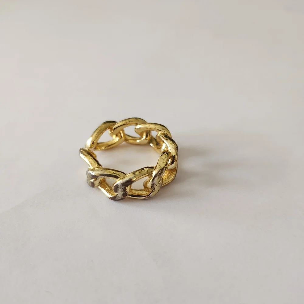 925 sterling silver gold Plated ring